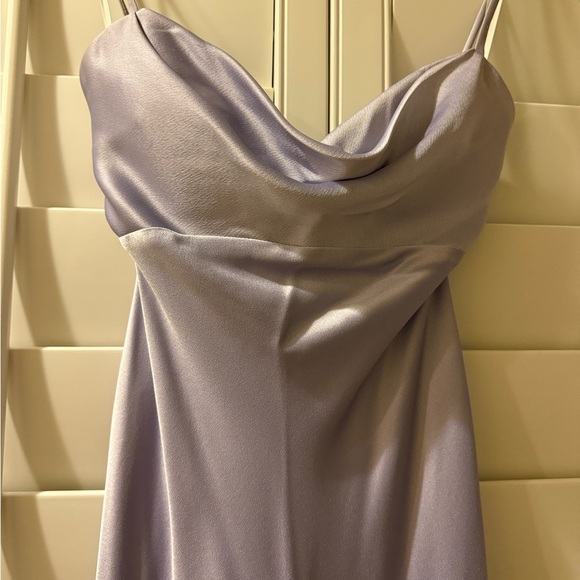 Jenny Yoo Addison Slip Dress in Lilac Mist Bridesmaid Wedding - Damaged Hemline - Picture 11 of 11